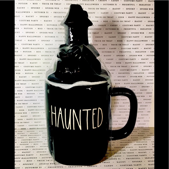 Rae Dunn Other - Halloween Rae Dunn Haunted House Topper Black Mug